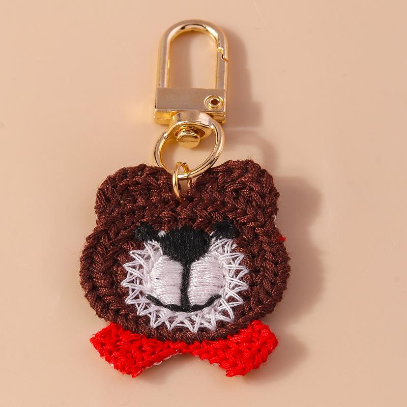 Niedliche Handgestrickte Cartoon-Tier Biene Welpen Schlüsselanhänger Gehäkelte Liebesherz Schlüsselanhänger Anhänger Handtaschen Dekor Damen Mädchen Schmuck Geschenke