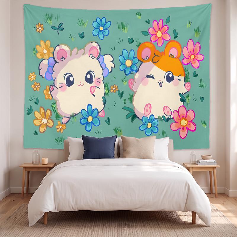 Hamtaro (1) Art Wall Hanging Tapestry for Home Bedroom Living Room Decor Great Gift Idea