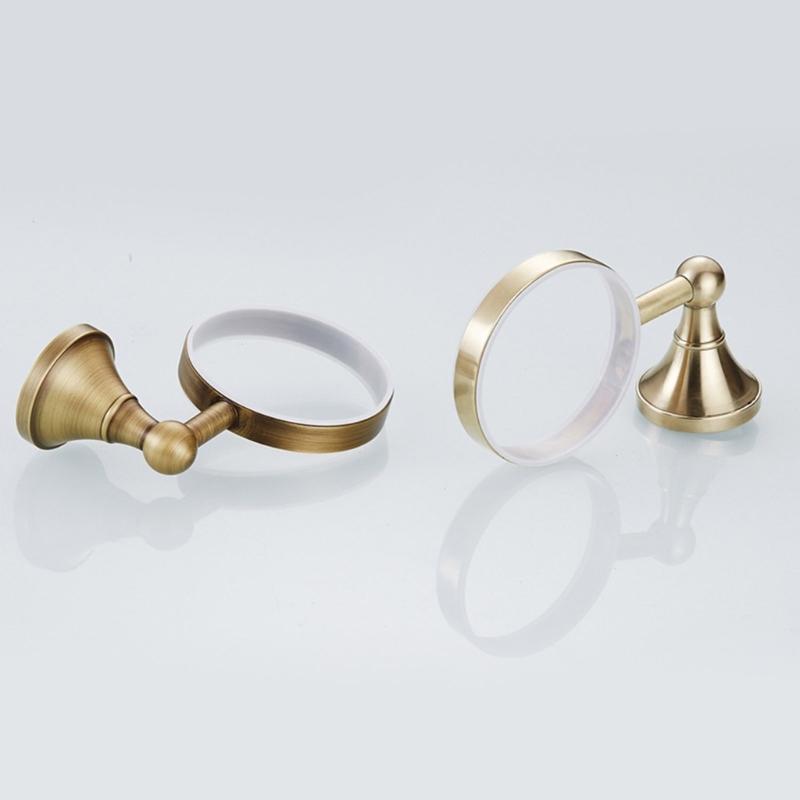 Vintage Wall Mounted Toilet Brush Holders Elegant Design Ergonomic Handle Toilets Brushes Stand Upgrades for Bathroom