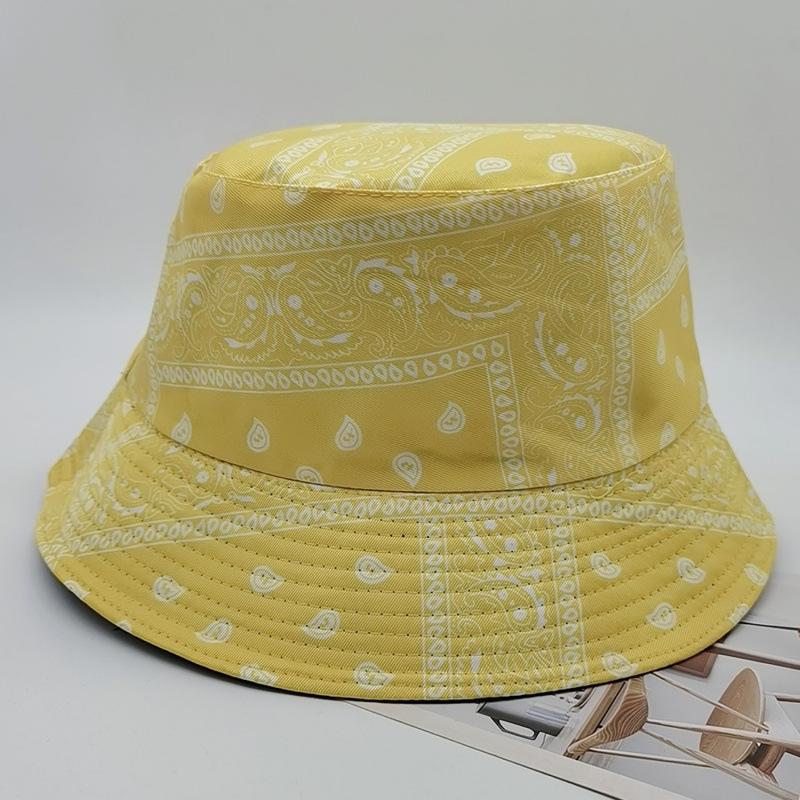 ins European and American style cashew nut print fisherman's hat men's and women's tide street fashion sunscreen hat sun hat basin hat