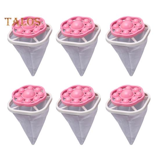 6Pcs Floating Hair Filter Washing Machine Reusable Lint Trap Hair Catcher Hair Remover Laundry Tool for Washing Machine