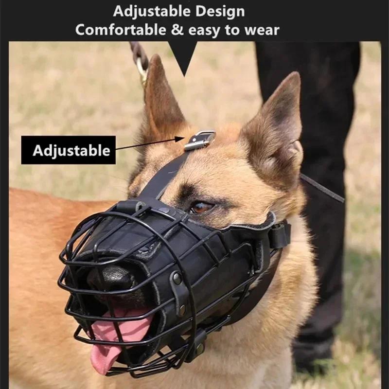 Dog Training Muzzles Black Tactical Mouth Cage German Shepherd Doberman Sniffer Dog Defense Muzzle Anti-Bite Dog Masks Black