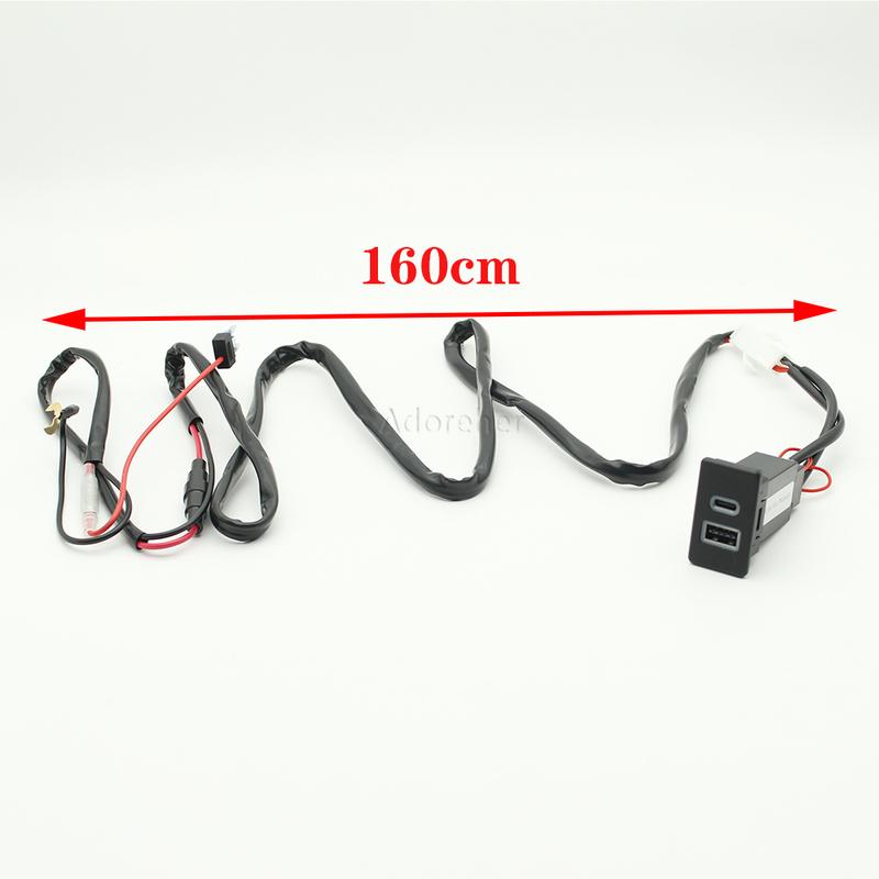 Auto Rapid Charger USB Port QC3.0 Type-C PD Dual Socket Adapter Interface Socket for Nissan Paladin Patrol Y60 Y61 Accessories