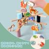 Shinse Building Blocks Balance Game Stringing Toy Stacking Montessori Toy Wooden Educational Toy Concentration Finger Training Early Development