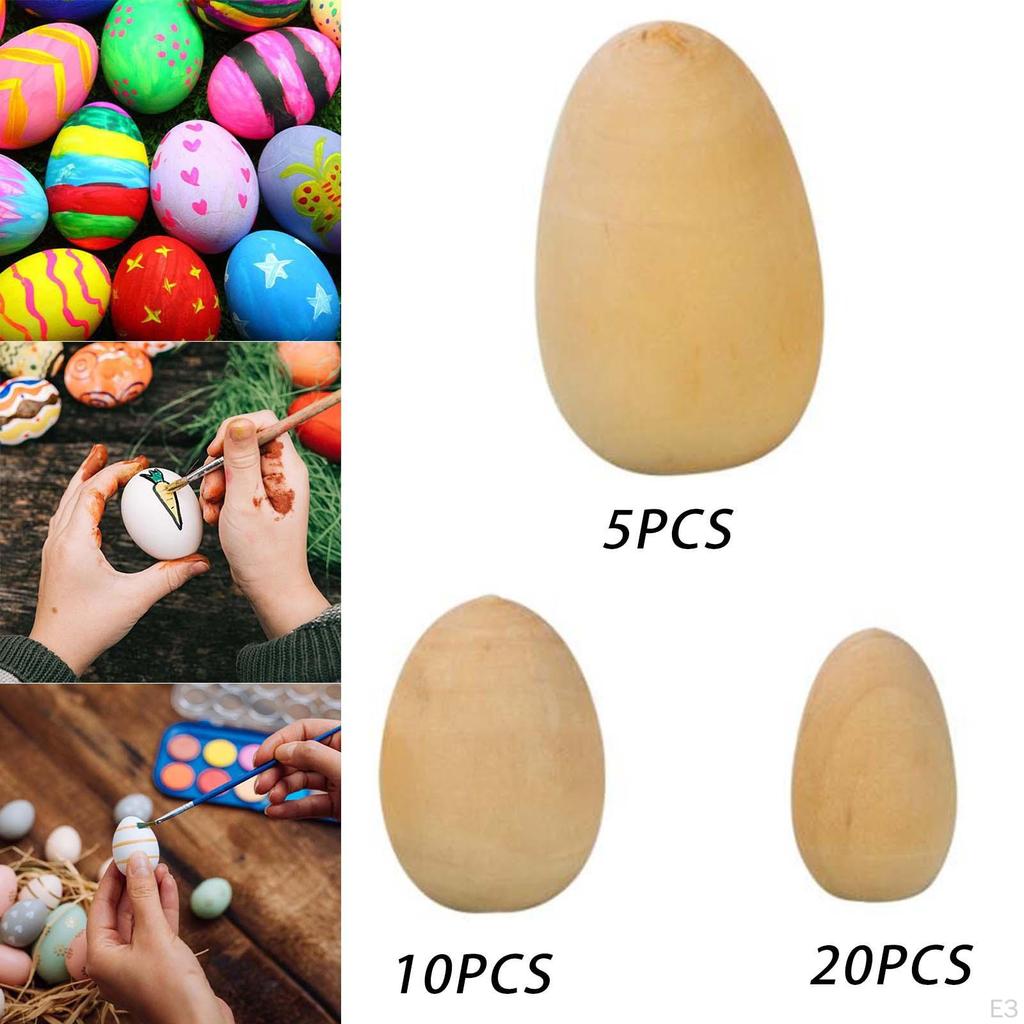 5 Pieces Portable Wood Eggs Hand Painted Facial Educational Toy Travel Games Practical Simulation