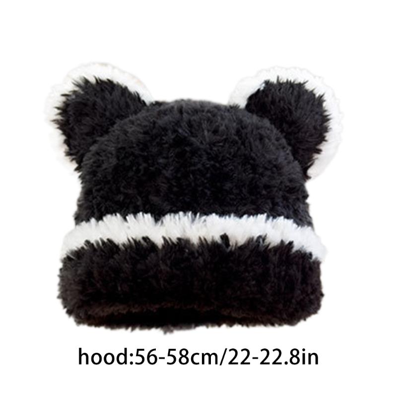 Mädchen Bärenmütze Y2K Fellohren Mütze Felliger Bär Geschenke Warme Wintermütze Erwachsene Kinder Fellohren Winter Foto-Requisiten