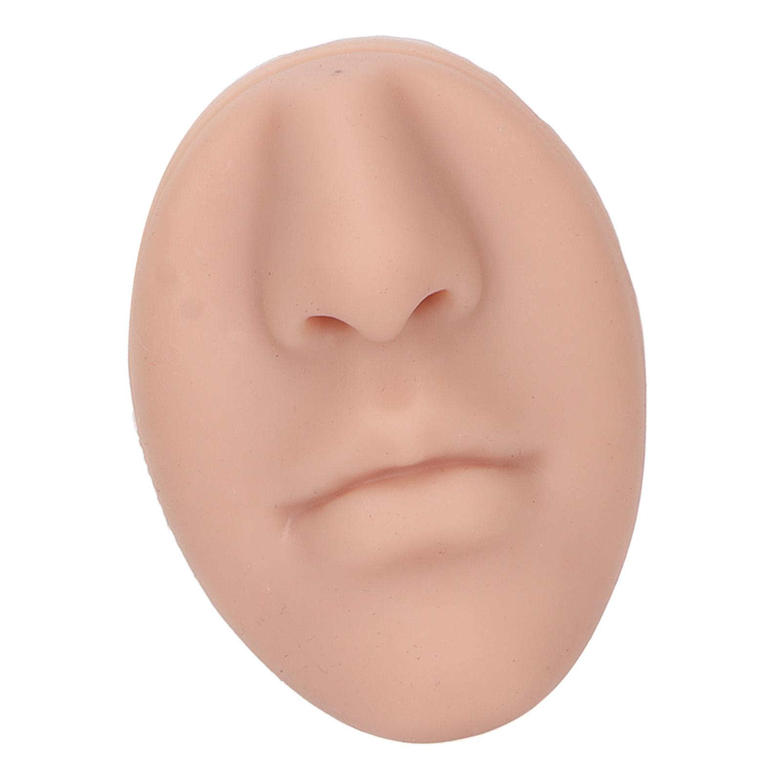 

Силиконовая модель носа с ртом, гибкая, эластичная, многоразовая, для пирсинга, силиконовая модель носа для начинающих