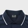 Emporio Armani EA7 SS24 Letter Logo Striped Print Short Sleeve Polo Shirt Men tops Navy-Blue 3DPF20-PJ03Z-1554