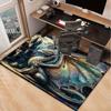 Dragon themed office rug for modernhome decor dragon art fantasydesign living room carpet Anti slip carpet can be machine washed
