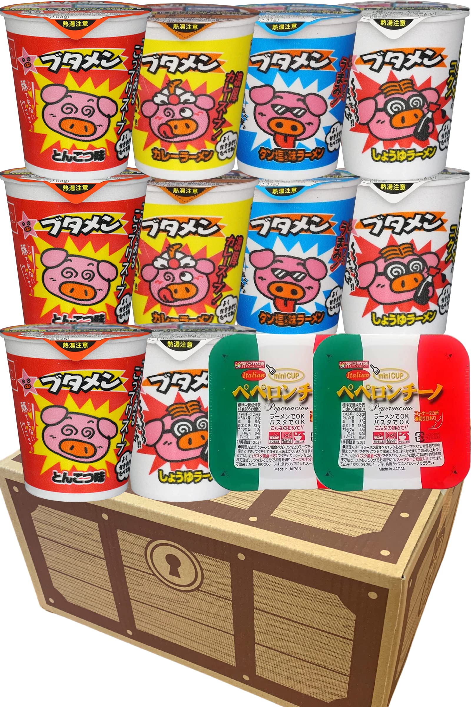 

Butamen Peperoncino Assortment Treasure Box 12 Piece Set Mini Cup Noodles Adult Buy Dagashi Oyatsu Company Tokyo Ramen Интересная презентация