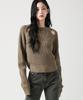 AVANDRESS Ribbed Cut-Out Knit Ivory