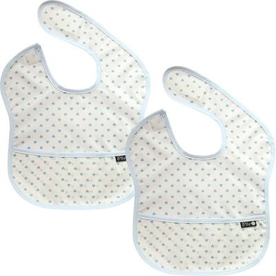 Pli? Infant Waterproof Baby Food Bib 2p, 1 Piece, 43 Cream Haneul Heart