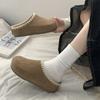 Huge Good-looking Inner Height Increase Half Slippers Women Wear New Summer and Autumn Retro Lazy One-pedal Shoes