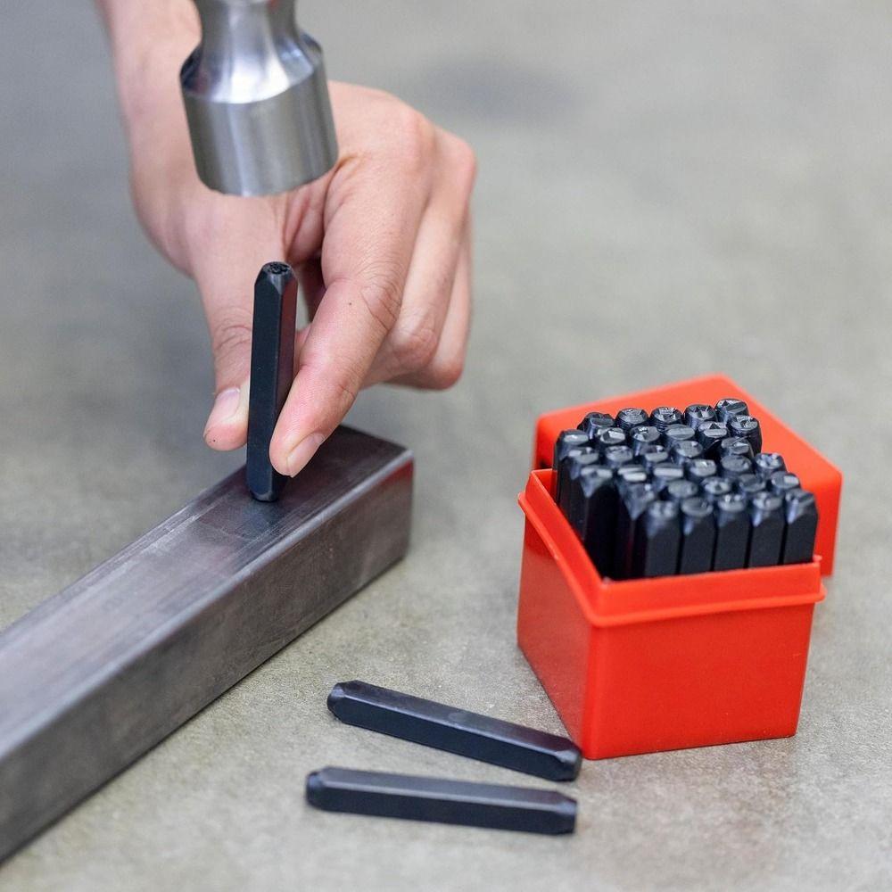 With Plastic Case Digital Letter Stamp Steel Number Stamp Punch Tools Metal Punch