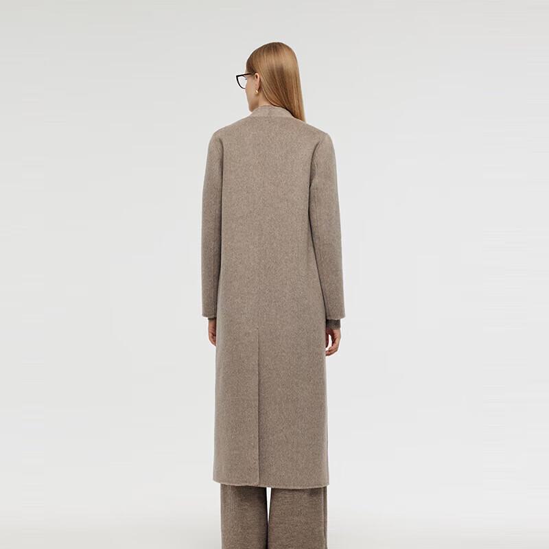 GOELIA Women's Winter Wool Alpaca V-Neck Double-Sided Coat