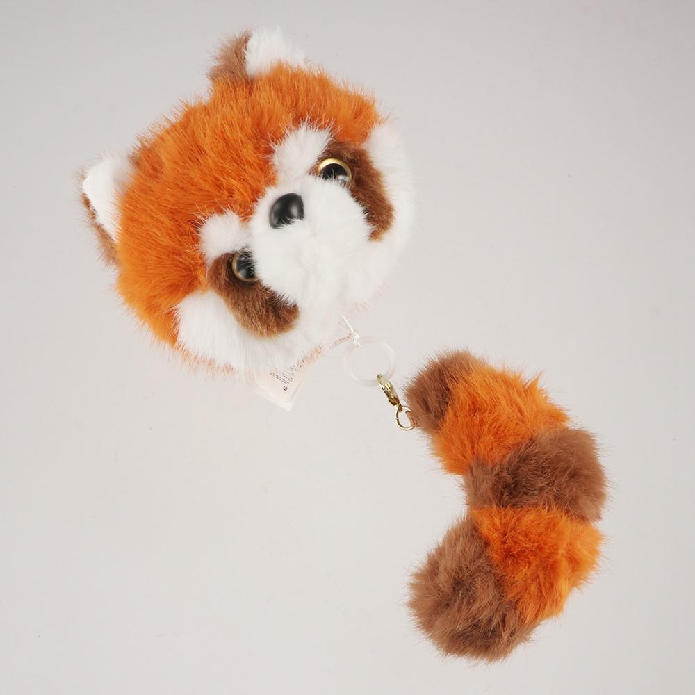 Animal Pulling Tail Panda Plush Pendant Cartoon Red Panda Plushies Pendant  Backpack Decor
