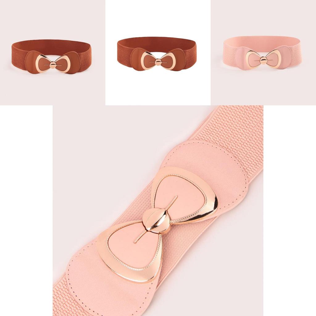 Womens Casual Dress Belt With Faux Leather Material And Hook Closure