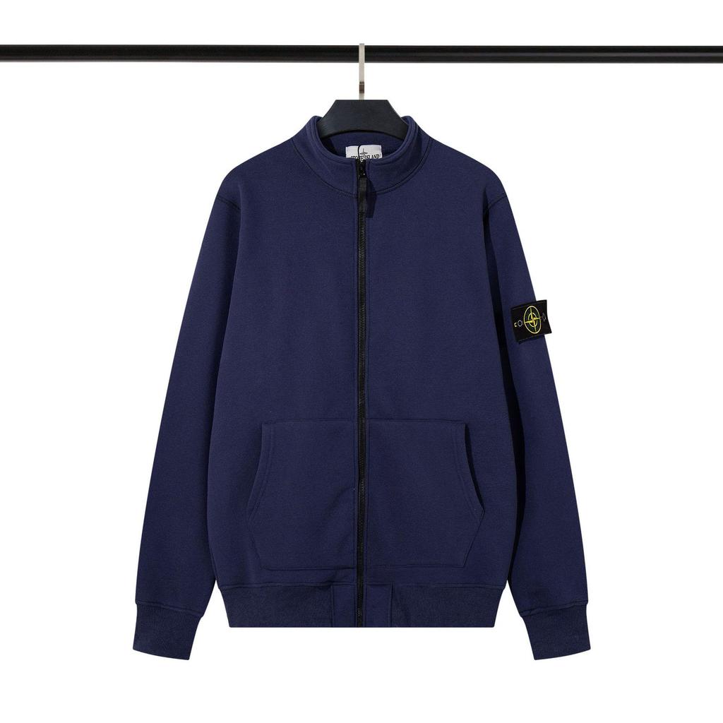 Silná fleecová mikina s kapucí na zip Cross Classic Stone se stojáčkem