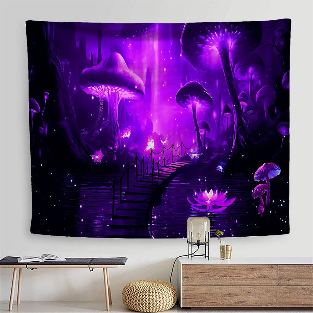 Creative landscape wall tapestry for bedroom dormitory bedside background fabric wall fabric wallpaper mural fabric tapestry 74x94cm(29x37in)