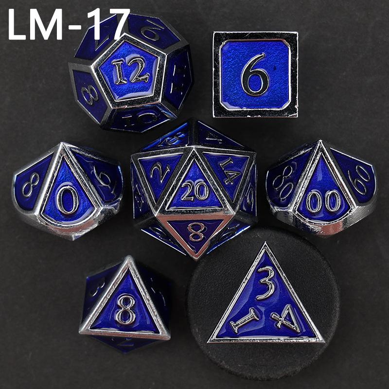 7 Pieces Metal Dices Set DND Polyhedral Solid D&D Dice Set, Used for Role-Playing Games Dungeon and Dragon Dice Games