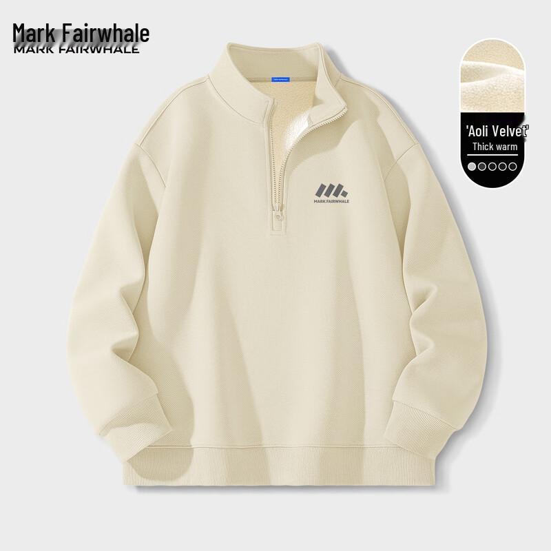 Mark Fairwhale Men's Half-Zip Fleece Stand-Collar Sweatshirt