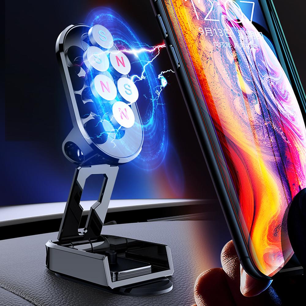 Magnetic Plate Car Phone Holder Small 360 Rotation Magnet Mount Mobile Cell Stand Telefon Bracket Support For Smartphone