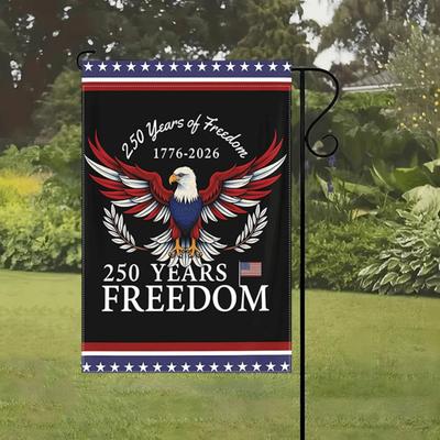 250ste Verjaardag Amerika Tuinvlag 250 Jaar Vrijheid Patriottisch Spandoek 4 juli Tuinbord voor Onafhankelijkheidsdag Herdenkingsdag Cadeau