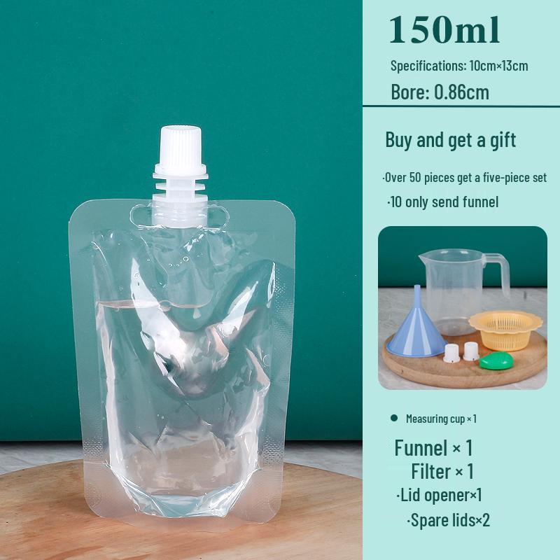 

Disposable Transparent Spout Pouch for Soy Milk, Tea, and Juice