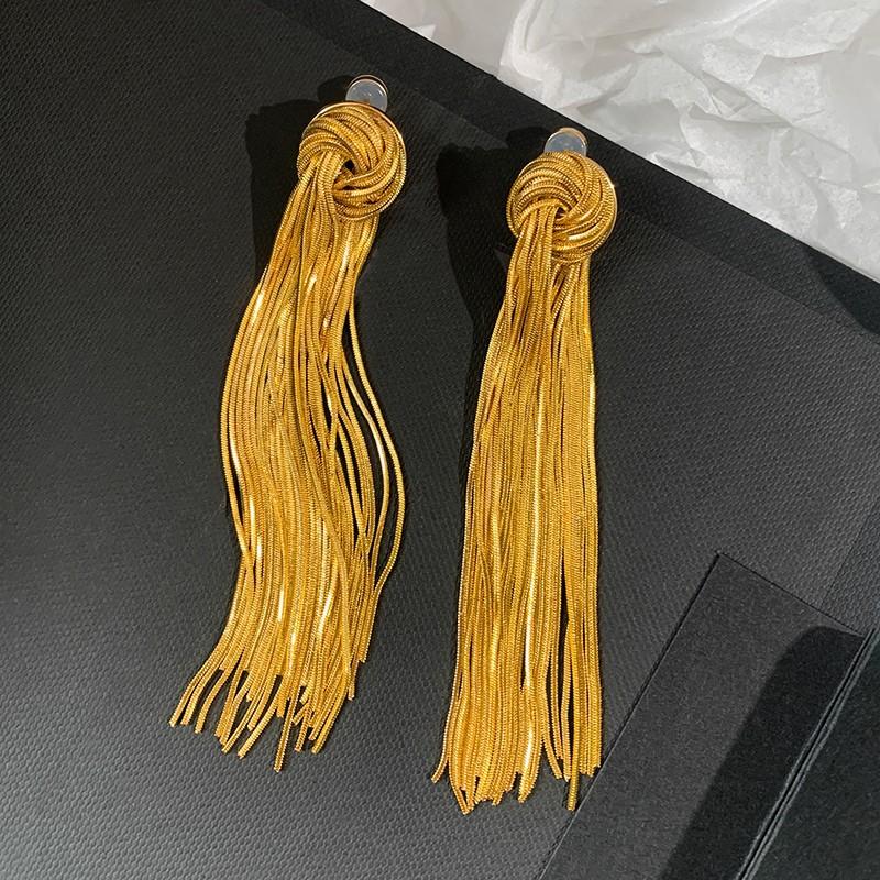 

Серьги с кисточками в звездном стиле, легкие и роскошные серьги, серьги из прочного золота S925, серебряные серьги-иглы