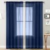 Light Sheer Voile Curtains with Rod Pocket Semi-Transparent Window Drapes for Bedroom Living Room Dining Room Light Transmittance Lace Curtains