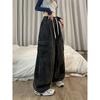 Four Season Women Loose Retro Jeans Tooling Wide-leg Loose Mopping Pants Hip-hop Hiphop Casual Pants