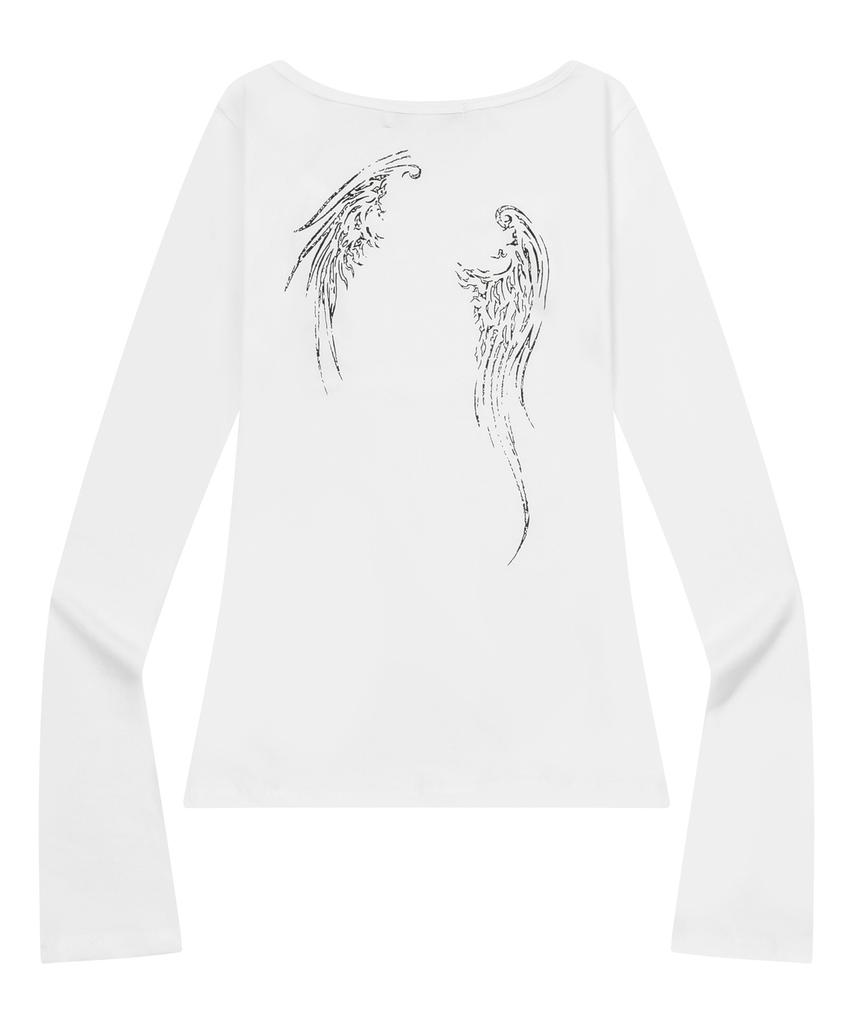 Mucent Ether Angel Wings Long Sleeve Tee (2 Colors)