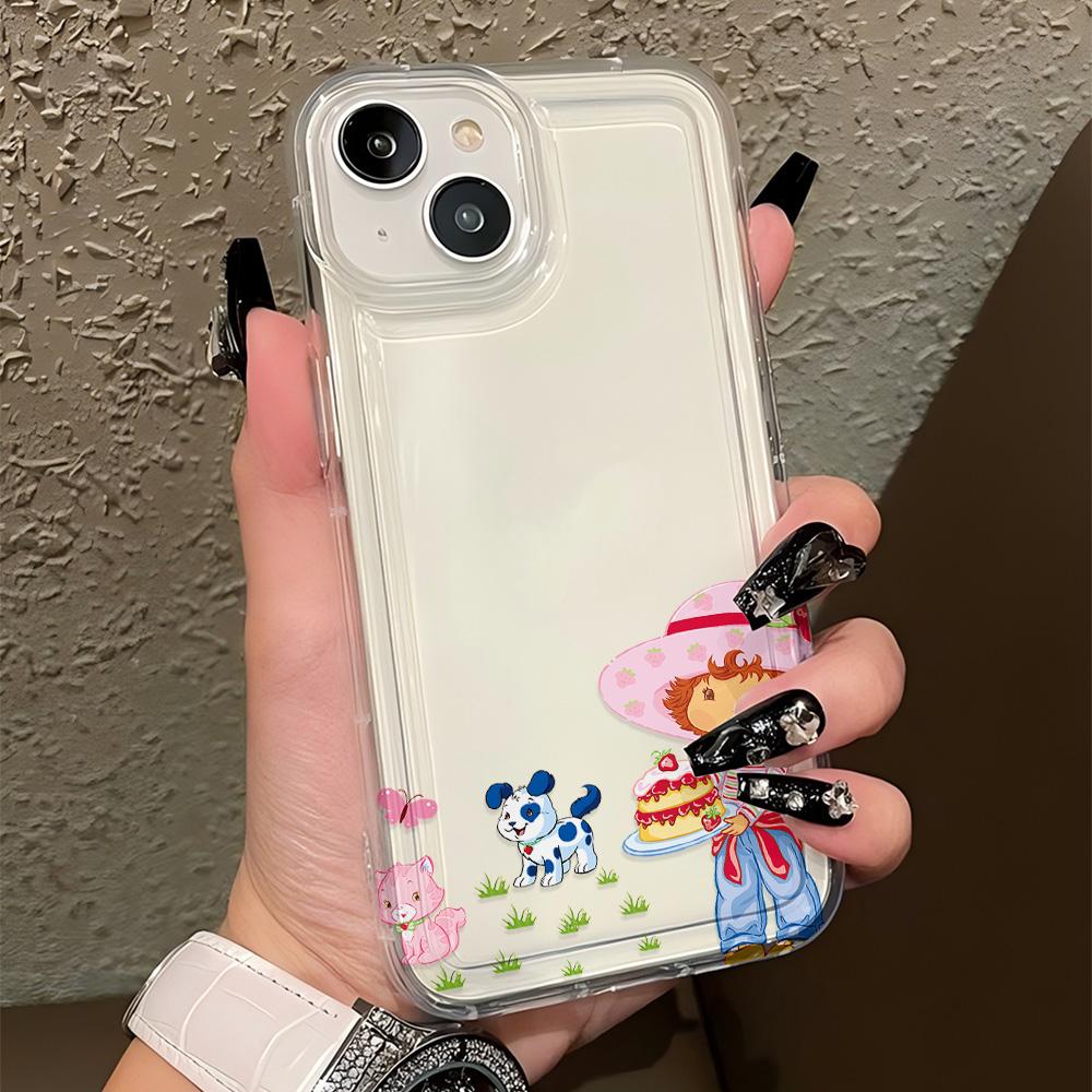 Cute S-Strawberry S-Shortcake Phone Case For Samsung Galaxy A55 A35 A15 A54 A34 A24 A14 A05 A13 A73 A53 A33 A23 4G 5G Back Cover