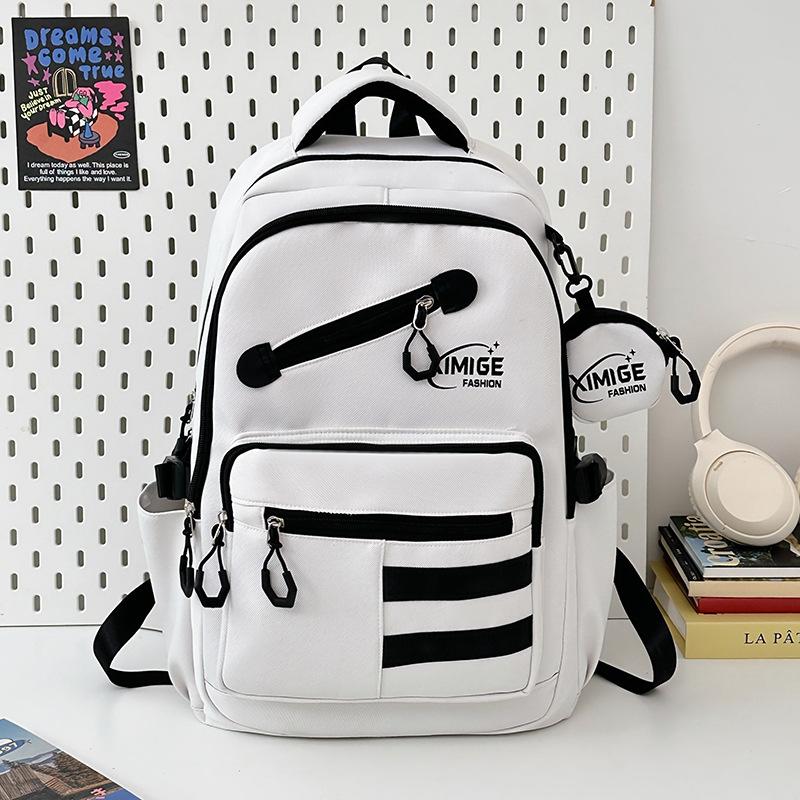 Backpack Women's Large Capacity School Bag College Travel Multi-compartment School Bag