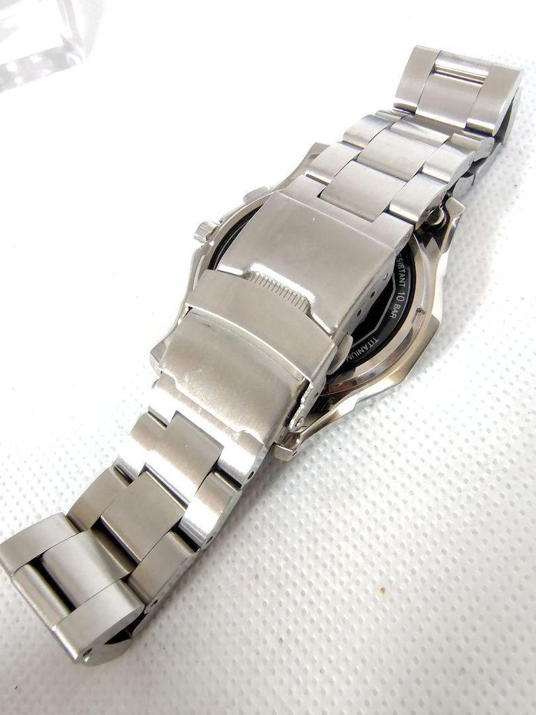 [USED] Radio-controlled solar watch, strap, rare Seiko Brightz titanium