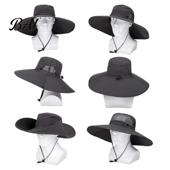 Windproof Hat for Riding Sun Men And Women, Breathable Wide Brim Fishing Outdoor Work Hat, UV Protection Cap Camping Hiking Gardening