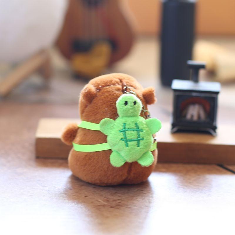 Plush Keychain Capybara Toy Pp Cotton Stuffed Bag Decor For Gift Children