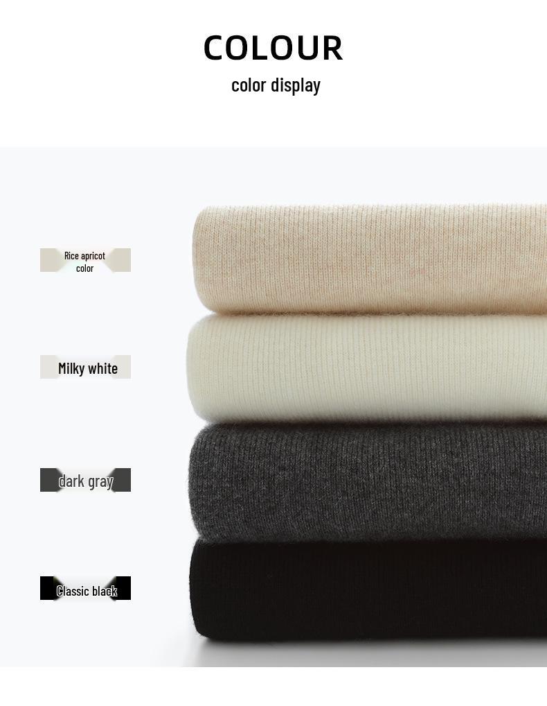 Women’s Cashmere Half-Zip Hooded Sweater – Seamless, Solid Color, Autumn/Winter Knitted Pullover