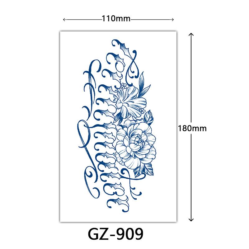 

Соковые тату-наклейки, Растительные тату-наклейки, Полуперманентные тату-наклейки с английскими буквами Тату 110*180mm