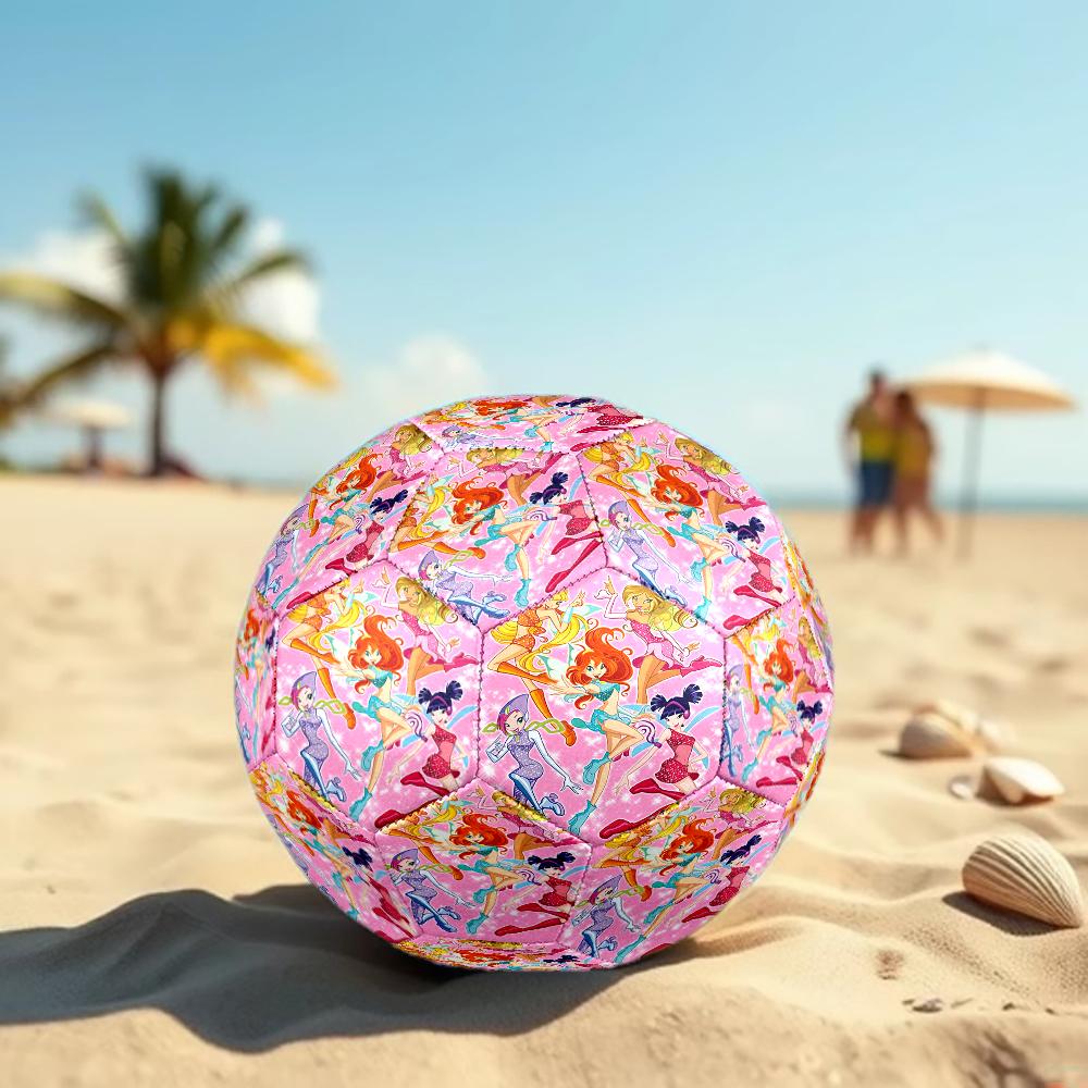 Winx Club Theme Size 5 Soccer Ball, Suitable for Both Indoor and Outdoor Matches, a Gift Suitable for Everyone.