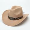 Autumn and Winter British Ethnic Style Men's and Women's Belts, Cowboy Hats, Big-brimmed Top Hats, Jazz Hats.