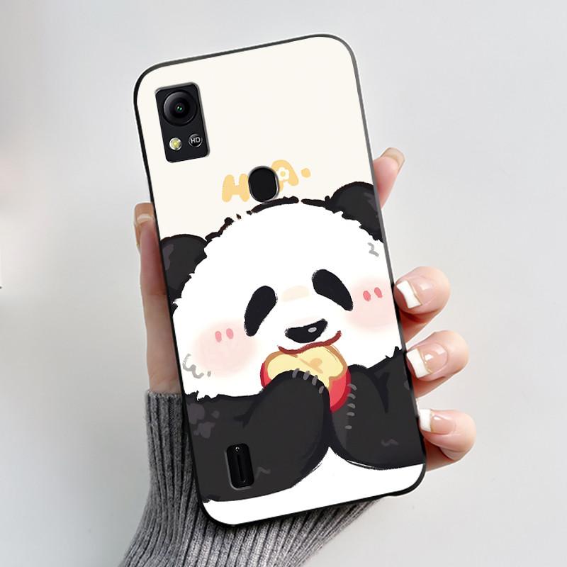 For Cricket Icon 5 Case AT&T Motivate 4 (SL112A/SL112C) Back Cover Luxury Cute Love Rabbit Funny Black Soft Silicone Phone Case
