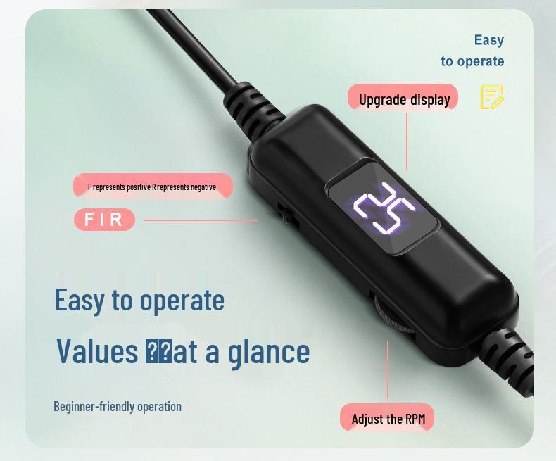 USB-Powered 25,000 RPM Nail Grinding & Polish Removal Pen with Digital Display & CE Certification