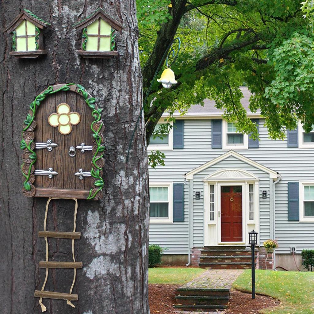 Kreativní svítící závěsná dekorace stromu - Pryskyřičná ozdoba na dveře, okna, dvůr, obývací pokoj a balkon