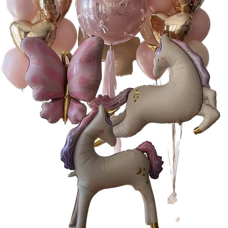 Unicorn Horse Matte Balloon Stand for Birthday Party Decor