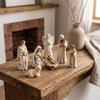 7Pcs Miniature Nativity Scene Figurine Set Vintage Small Figurine Jesus Virgin Mary Figurine Collectible Desktop Scene