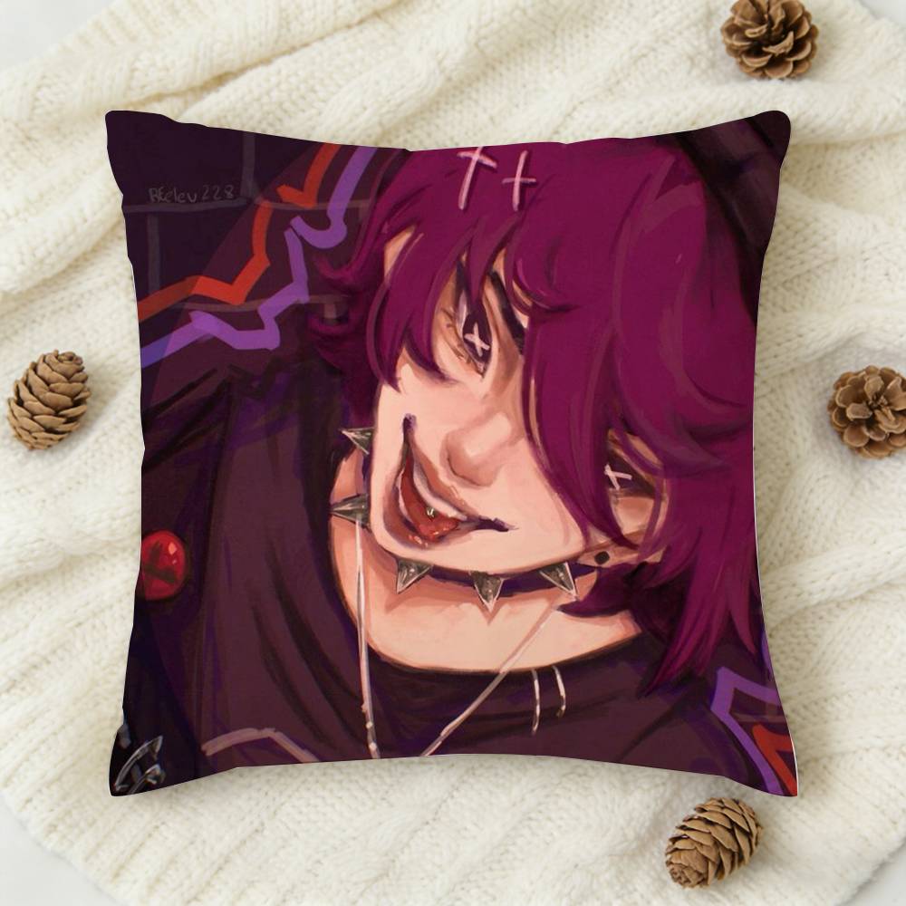 K-Killer Chat Ronin Misaki Double-Sided Printed Square Decorative Cushion Cover For Sofa Living Room Home Decor