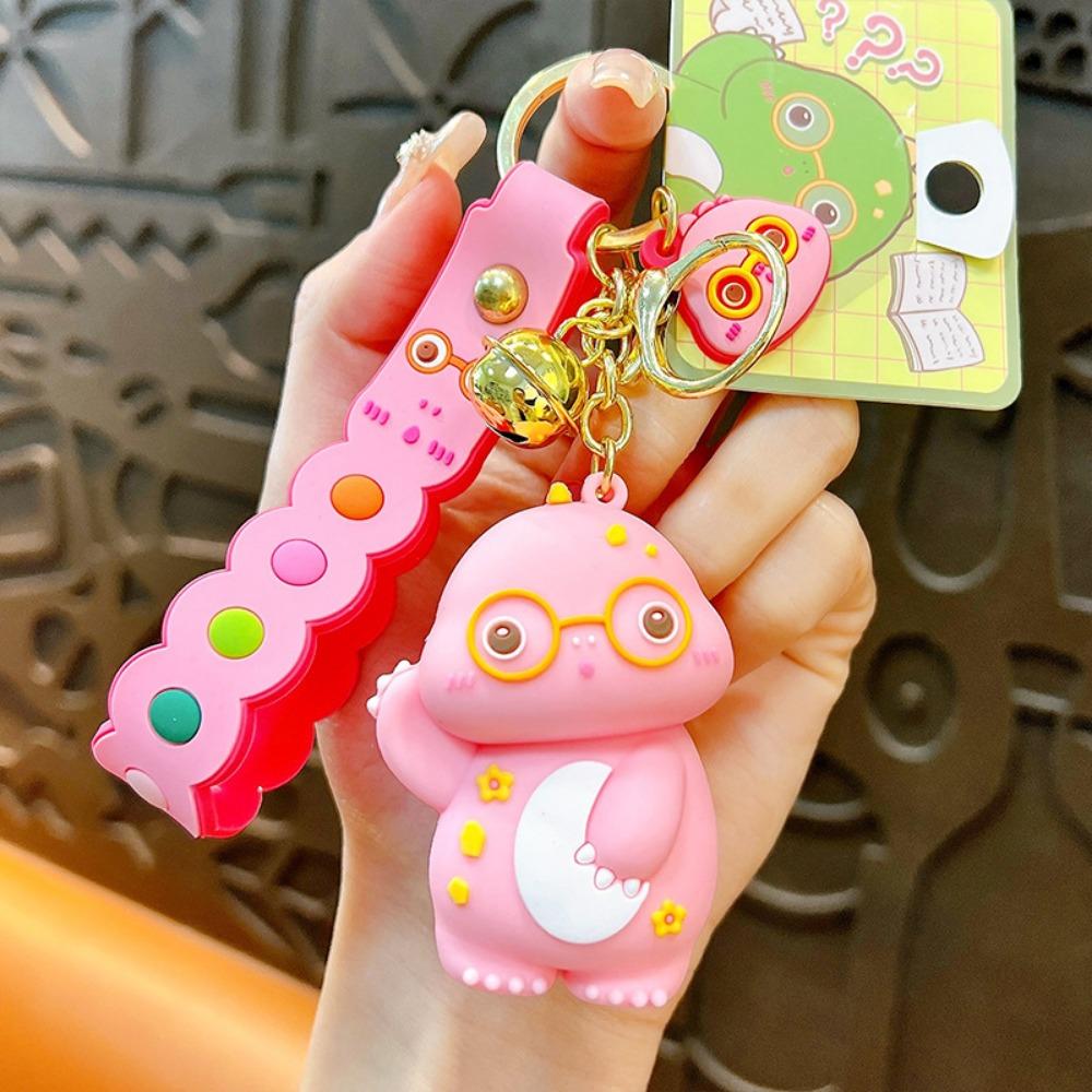 Raise Hand Dinosaur Glasses Dinosaur Keychain Lucky Lucky Dinosaur Pendant  Unisex