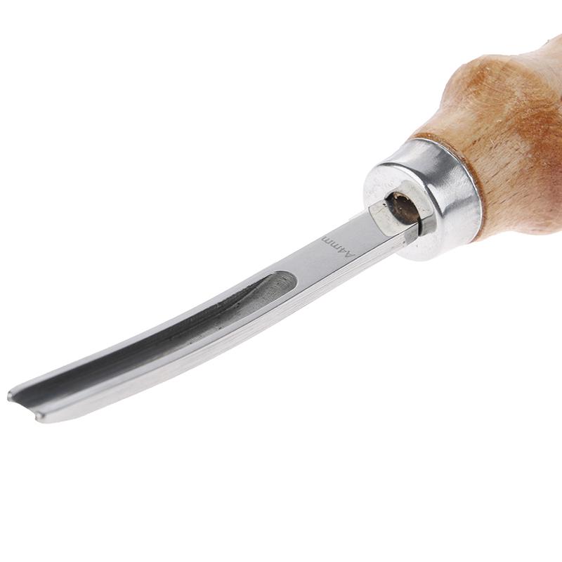 Strumento artigianale in pelle per smussatore di bordi in pelle stile francese con manico in legno