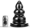 Plug AB97 Triple Pleasure L All Black 25 X 15cm - All Black - XXL Plugs - Width + 8cm